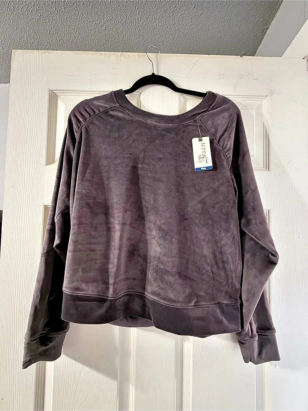 Terra & Sky Piece Velour in brown Size 0X NWT